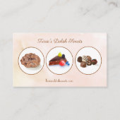 Carte De Visite Aquarelle Chocolat Desserts Boulangerie (Devant)