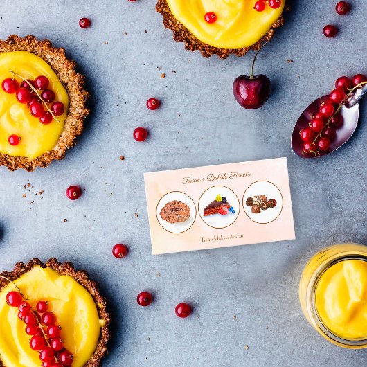 Carte De Visite Aquarelle Chocolat Desserts Boulangerie