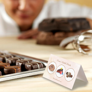 Carte De Visite Aquarelle chocolat Desserts Boulangerie Voiture d'