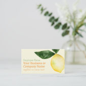 Carte De Visite Aquarelle Citron jaune (Debout devant)