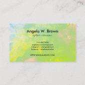 Carte De Visite Aquarelle Citron vert citron (Dos)