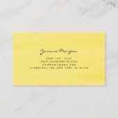 Carte De Visite Aquarelle Citron vert Script de couronne (Dos)
