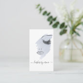 Carte De Visite Aquarelle classique Lashes Artiste maquillage de b (Debout devant)