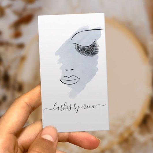 Carte De Visite Aquarelle classique Lashes Artiste maquillage de b