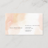 Carte De Visite Aquarelle Cloud Peach Dappée (Dos)