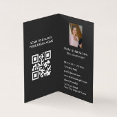 Carte de visite aquarelle Code QR Agent Immobilier (Intérieur)