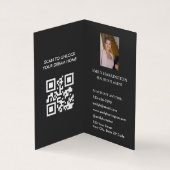 Carte de visite aquarelle Code QR Porte Rose Agent (Intérieur)