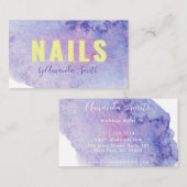 Carte De Visite Aquarelle colorée brosse (Devant / Derrière)