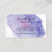 Carte De Visite Aquarelle colorée brosse unique (Dos)