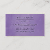 Carte De Visite Aquarelle colorée Floral (Dos)