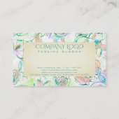 Carte De Visite Aquarelle Colorée Main Tirée Fleurs Motif (Dos)