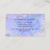 Carte De Visite Aquarelle colorée Parties scintillant Opale Pierre (Dos)