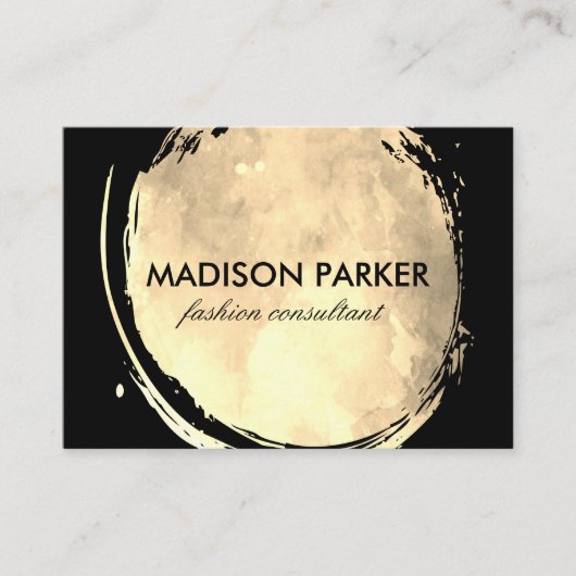 Carte De Visite Aquarelle contemporaine brossée (Devant)