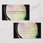 Carte De Visite Aquarelle contemporaine brossée (Devant / Derrière)