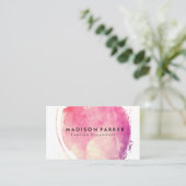 Carte De Visite Aquarelle contemporaine brossée (Debout devant)