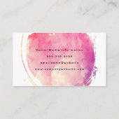 Carte De Visite Aquarelle contemporaine brossée (Dos)
