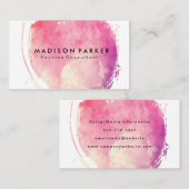 Carte De Visite Aquarelle contemporaine brossée (Devant / Derrière)