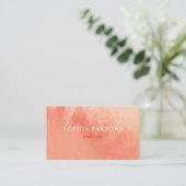 Carte De Visite Aquarelle Corail Moderne pêche (Debout devant)