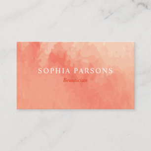 Carte De Visite Aquarelle Corail Moderne pêche