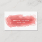 Carte De Visite Aquarelle Coral Modern (Devant)