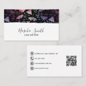 Carte De Visite Aquarelle Cosmique Moths Confetti Moderne (Devant / Derrière)