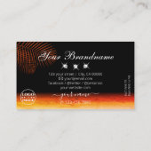 Carte De Visite Aquarelle coucher de soleil Palm Diamants Feuille  (Dos)