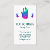 Carte De Visite Aquarelle couleur arc-en-ciel (Dos)