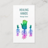 Carte De Visite Aquarelle couleur arc-en-ciel (Devant)