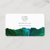 Carte De Visite Aquarelle couleur bleu et vert (Dos)