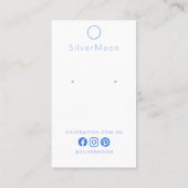 Carte De Visite Aquarelle couleur bleue Visage Illustration de l'a (Dos)