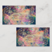 Carte De Visite Aquarelle couleur Mandala or élégant Nebula (Devant / Derrière)