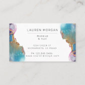 Carte De Visite Aquarelle couleur or texturé (Dos)