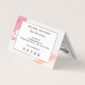 Carte De Visite Aquarelle créative Eyelashes Aftercare Foled (Dos)