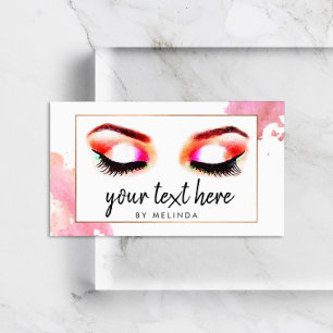 Carte De Visite Aquarelle créative sourcils texte personnalisé
