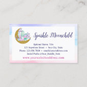 Carte De Visite Aquarelle Crystals & Gold Crescent Moon Boutique (Dos)