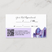 Carte De Visite Aquarelle Crystals & Gold Minimalist (Dos)