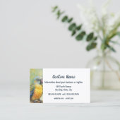 Carte De Visite Aquarelle Cute Parrot Tropical Oiseau Nature Art (Debout devant)