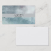 Carte De Visite Aquarelle d'art bleu moderne design (Devant / Derrière)