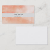 Carte De Visite Aquarelle d'art orange moderne design (Devant / Derrière)