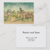 Carte De Visite Aquarelle de Bassano del Grappa Italie (Devant / Derrière)