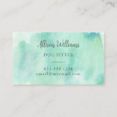 Carte De Visite Aquarelle de chien (Dos)