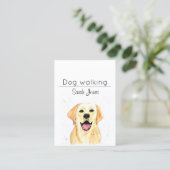 Carte De Visite Aquarelle de chien assis de l'animal (Debout devant)