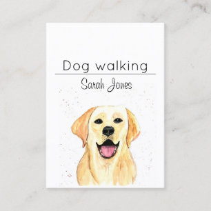 Carte De Visite Aquarelle de chien assis de l'animal