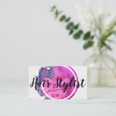 Carte De Visite aquarelle de coiffeur (Debout devant)