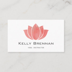 Carte De Visite Aquarelle de corail Lotus Yoga Reiki Photo