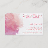 Carte De Visite Aquarelle de corail rose (Dos)