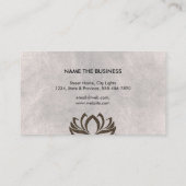 Carte De Visite Aquarelle de fleur de Lotus d'instructeur de yoga (Dos)