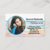 Carte De Visite Aquarelle de garde d'enfants photo personnalisée (Devant)