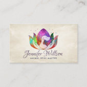 Carte De Visite Aquarelle de guérison animale Reiki (Devant)