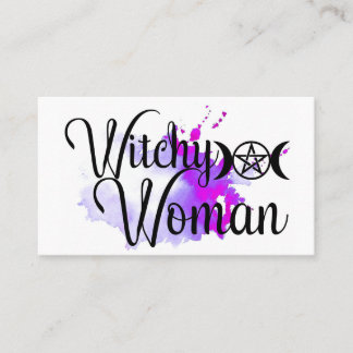 Carte De Visite Aquarelle de la femme qui démange